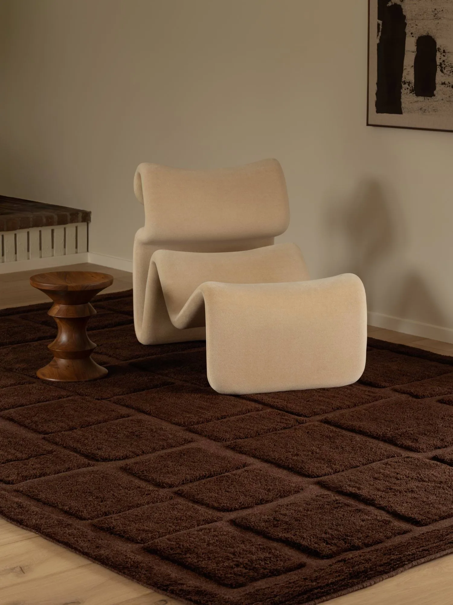 Alfombra de lana Wandel, Brown, 200x300 cm Tinted