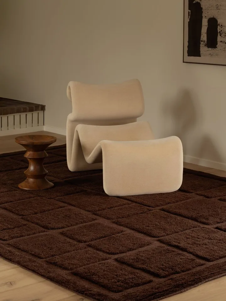 Alfombra de lana Wandel - Brown, 200x300 cm - Tinted