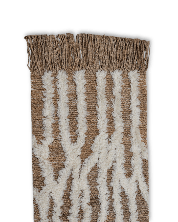 Alfombra de recibidor de jute Wahl 80x300 cm - Brown-offwhite - Tinted