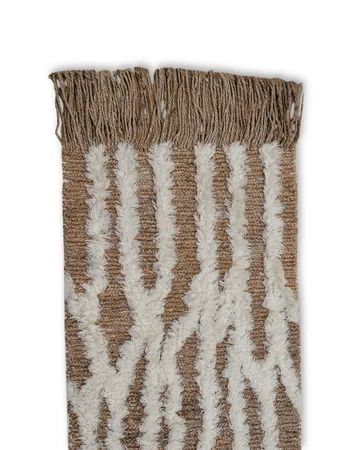 Alfombra de recibidor de jute Wahl 80x350 cm - Brown-offwhite - Tinted