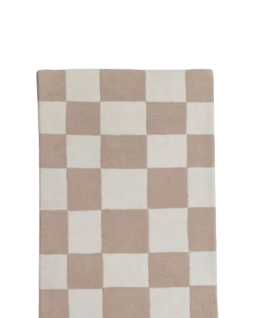 Alfombra de recibidor de lana Hafstrom 80x300 cm - Beige-white - Tinted