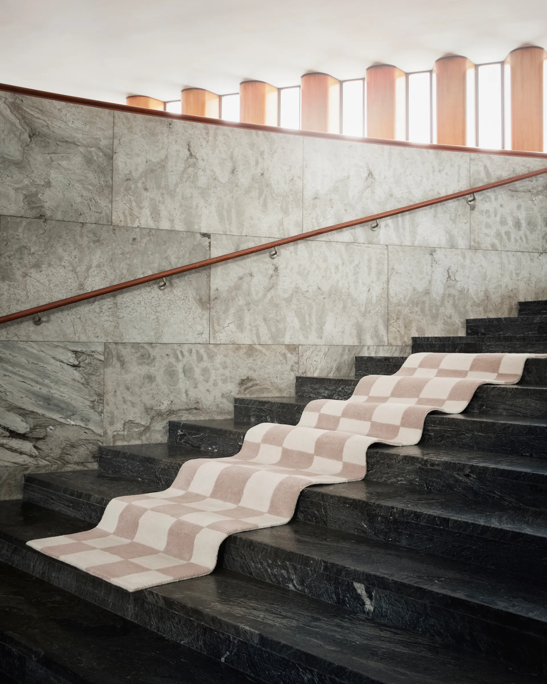 Alfombra de recibidor de lana Hafstrom 80x350 cm, Beige-white Tinted