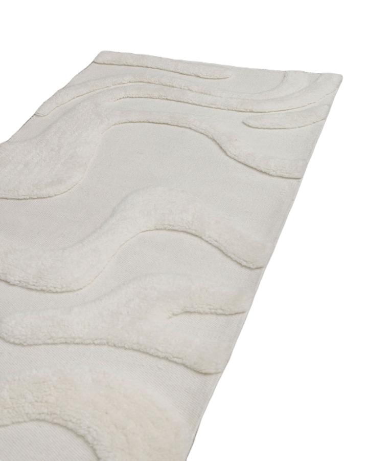 Alfombra de recibidor de lana Norlander 80x300 cm - White - Tinted