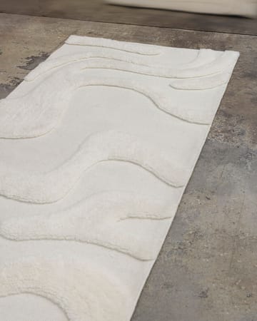 Alfombra de recibidor de lana Norlander 80x300 cm - White - Tinted