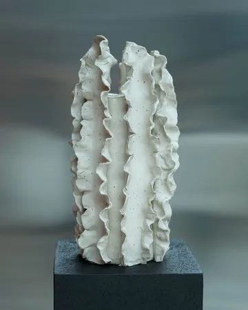 Jarrón Melera - Beige, 33x16 cm - Tinted