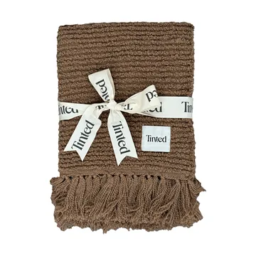 Manta de bouclé Janzen - Solid natural brown, 130x170 cm - Tinted