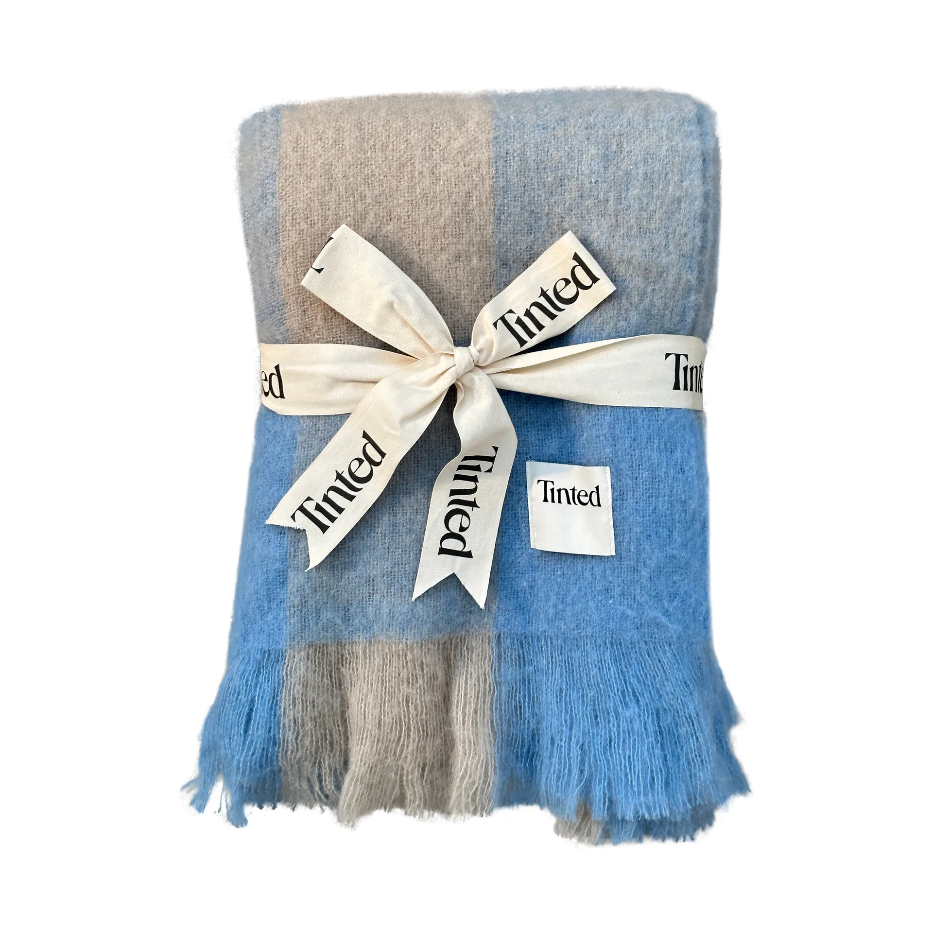 Manta de lana Ahlblom 130x170 cm, Beige-blue Tinted