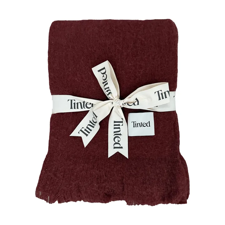 Manta de lana Fingal - Solid wine red, 130x170 cm - Tinted