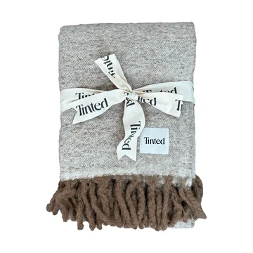 Manta de mohair Fridh - Brown-off white, 130x170 cm - Tinted