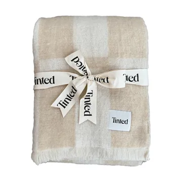Manta de mohair Hallin - Beige-off white, 130x170 cm - Tinted