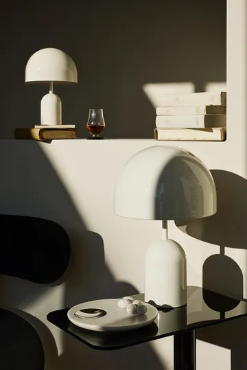 Bandeja para servir Stone Ø22 cm - Mármol blanco-plateado - Tom Dixon