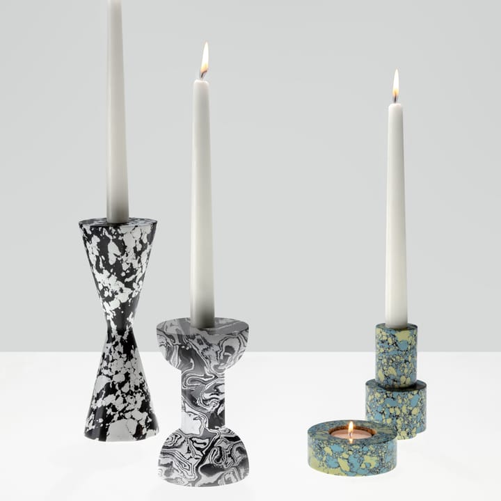 Candelabro Swirl Cone - negro-blanco - Tom Dixon