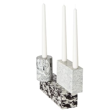 Candelabro Swirl grande - negro-blanco - Tom Dixon
