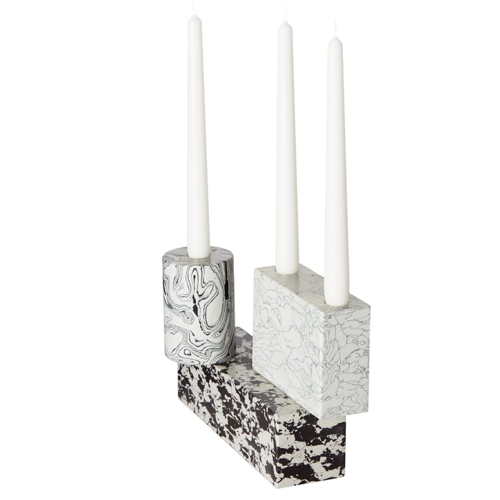 Candelabro Swirl grande - negro-blanco - Tom Dixon