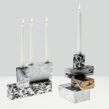 Candelabro Swirl grande - negro-blanco - Tom Dixon