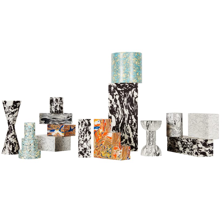 Candelabro Swirl grande - negro-blanco - Tom Dixon