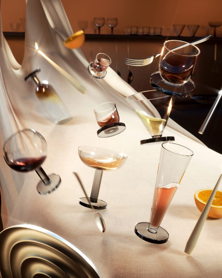 Copa Puck Balloon  45 cl pack de 2, Transparente-humo Tom Dixon