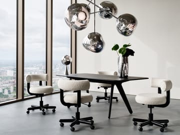 Escritorio individual Slab 60x120 cm - Roble negro - Tom Dixon