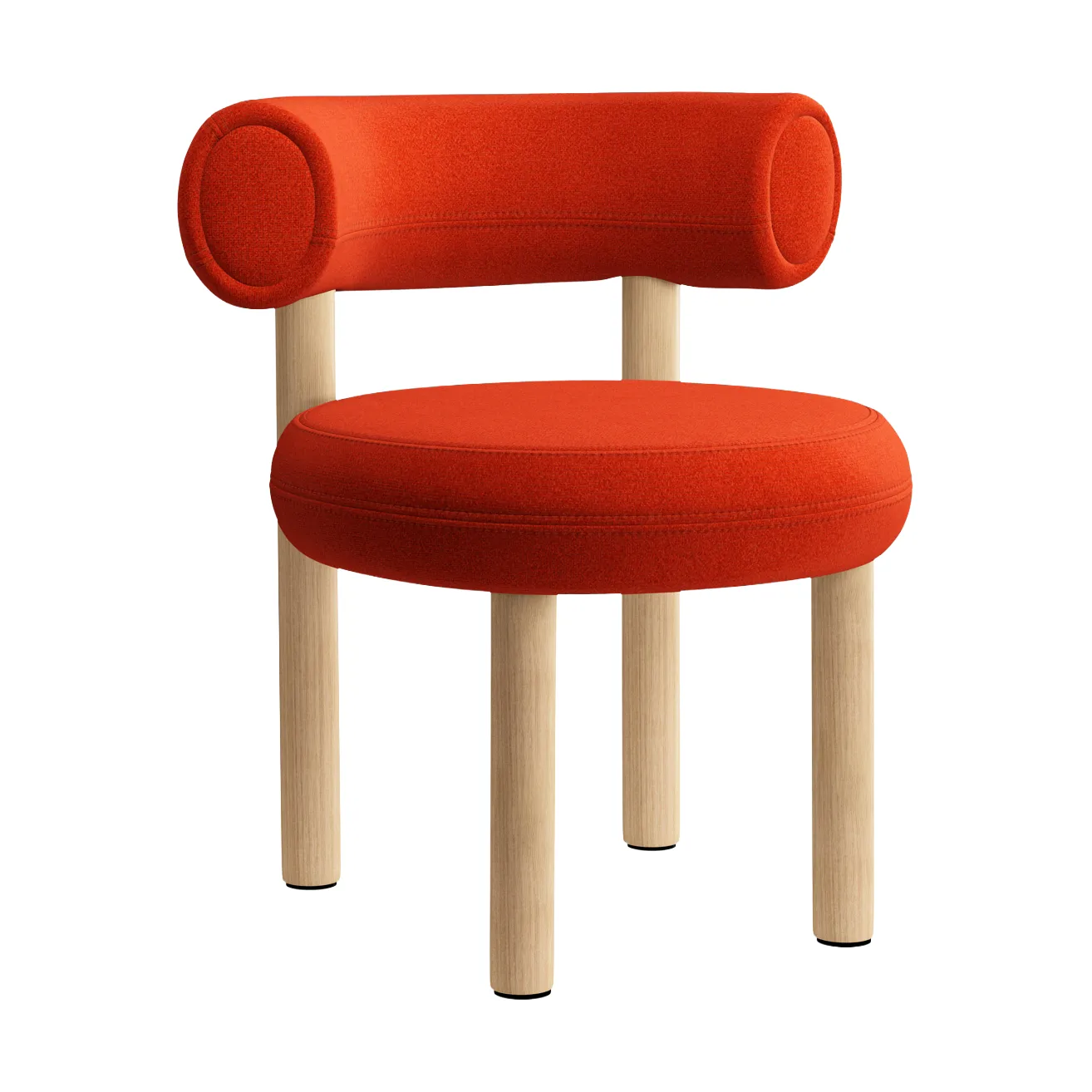 Fat dining chair, Brushed oak, Hallingdal 65 Orange Tom Dixon