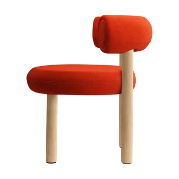 Fat dining chair - Brushed oak, Hallingdal 65 Orange - Tom Dixon