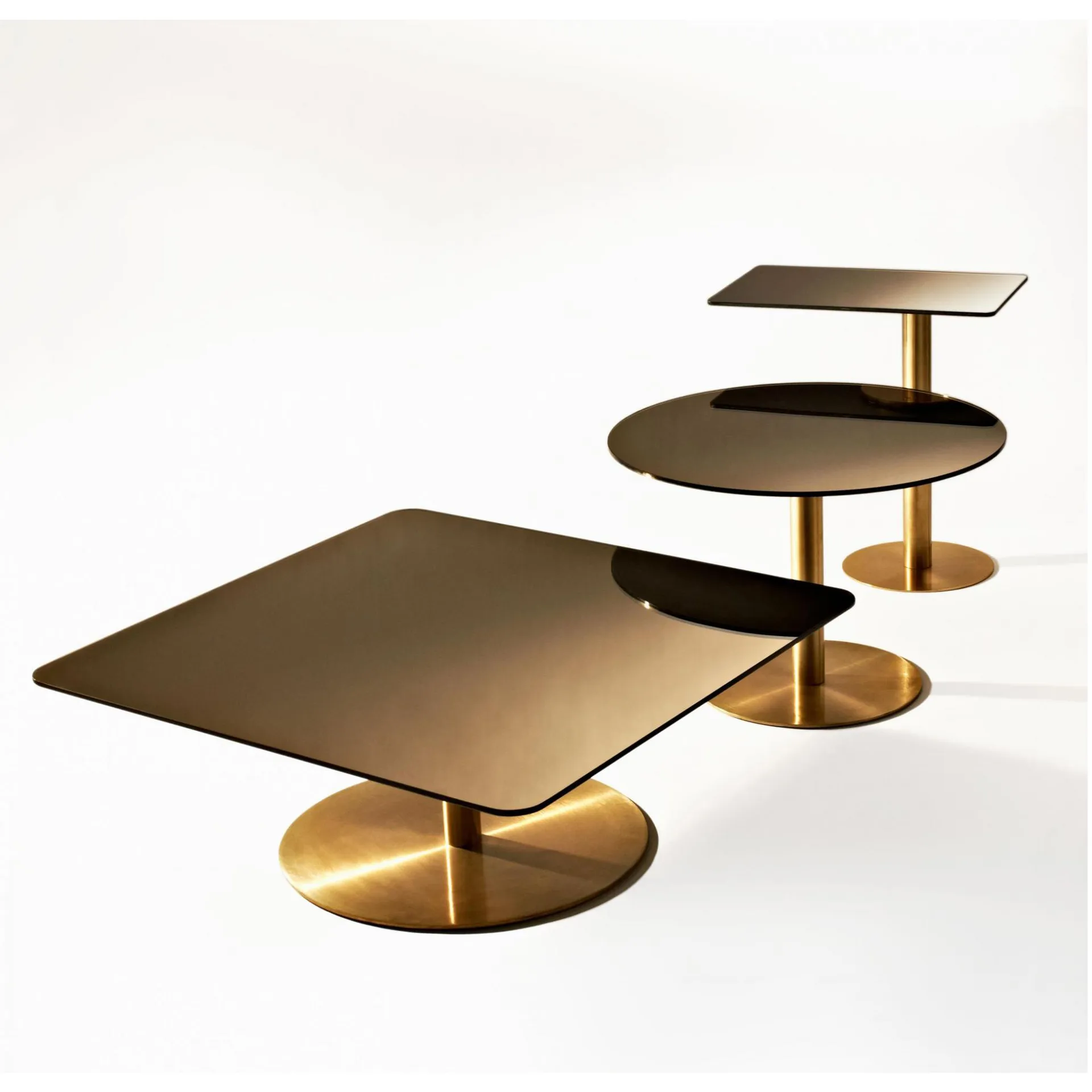Flash mesa auxiliar 30x50 cm, Soporte de cobre y latón Tom Dixon