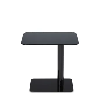 Flash mesa auxiliar 30x50 cm - Vidrio espejo negro - soporte negro - Tom Dixon