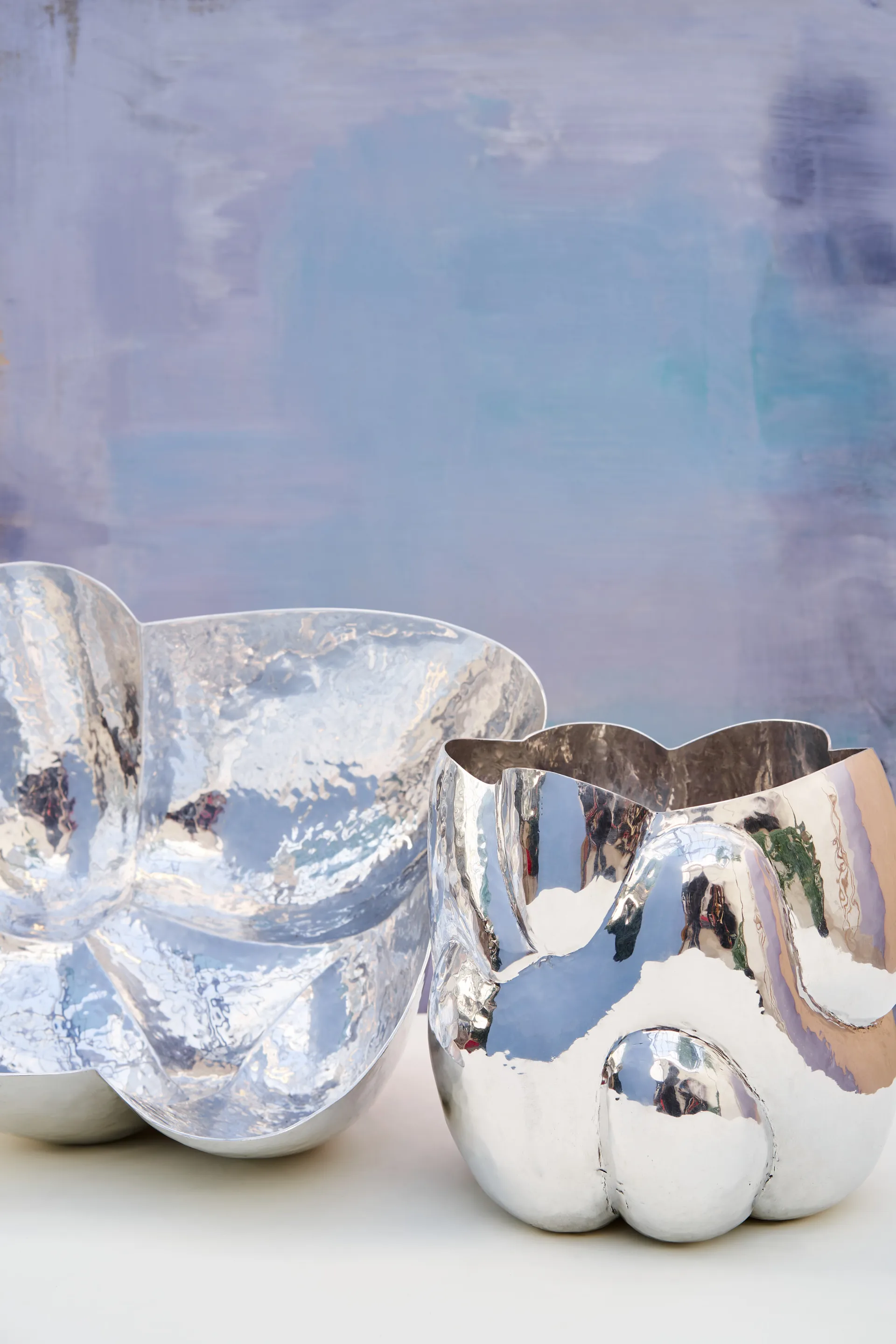 Jarrón bajo Cloud, Silver Tom Dixon