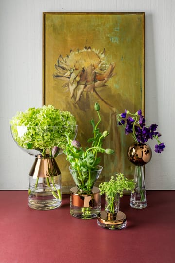 Jarrón Tank grande 36 cm - Transparente-cobre - Tom Dixon