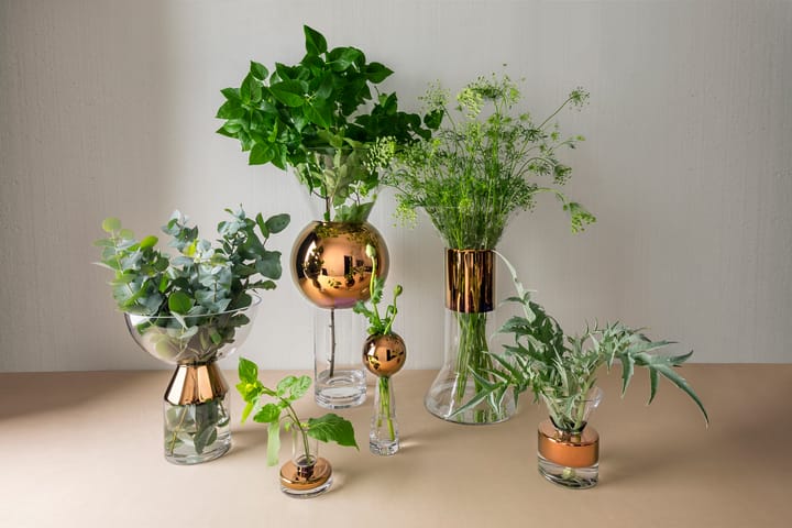 Jarrón Tank grande 36 cm, Transparente-cobre Tom Dixon