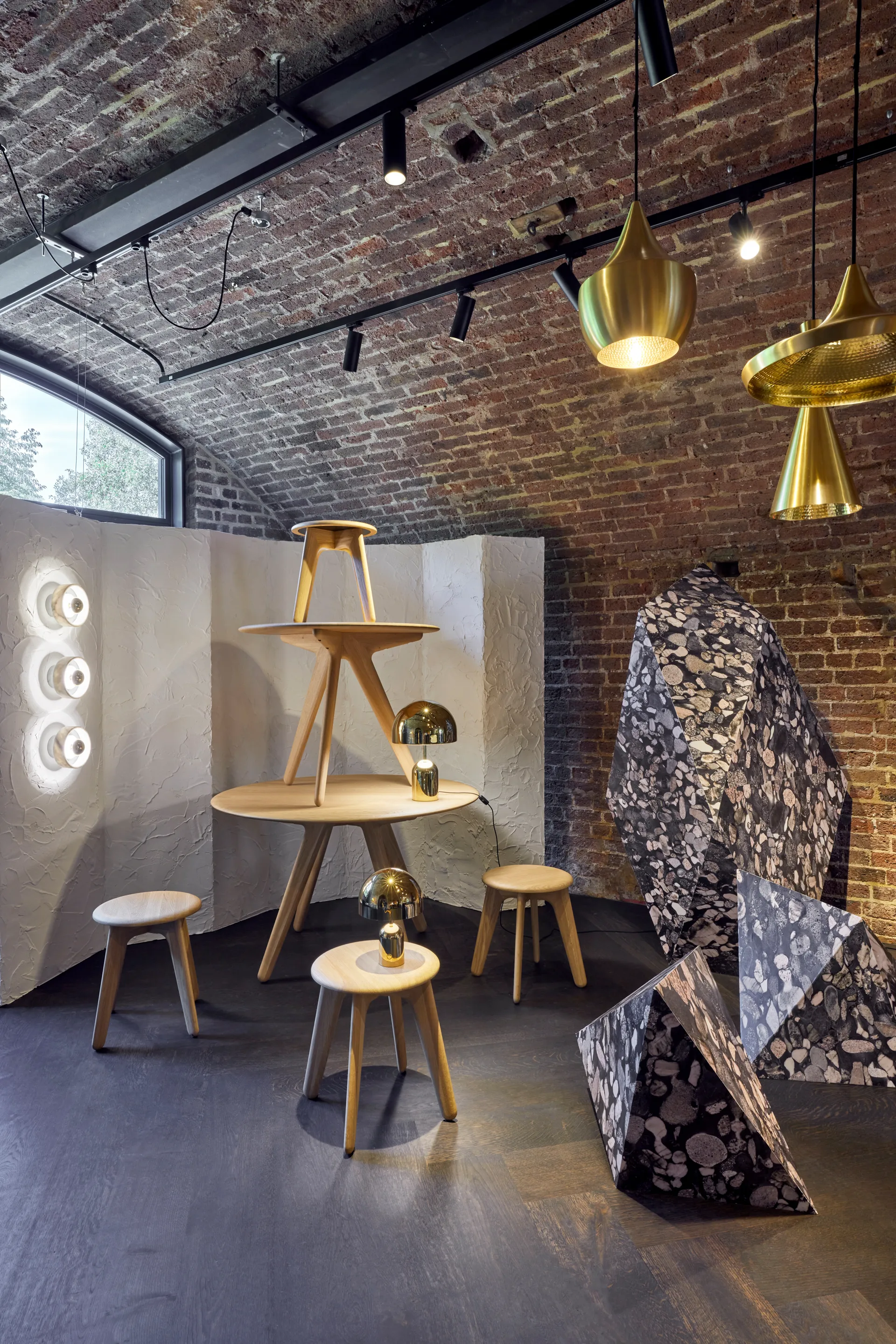 Lámpara colgante Beat Tall, Latón Tom Dixon