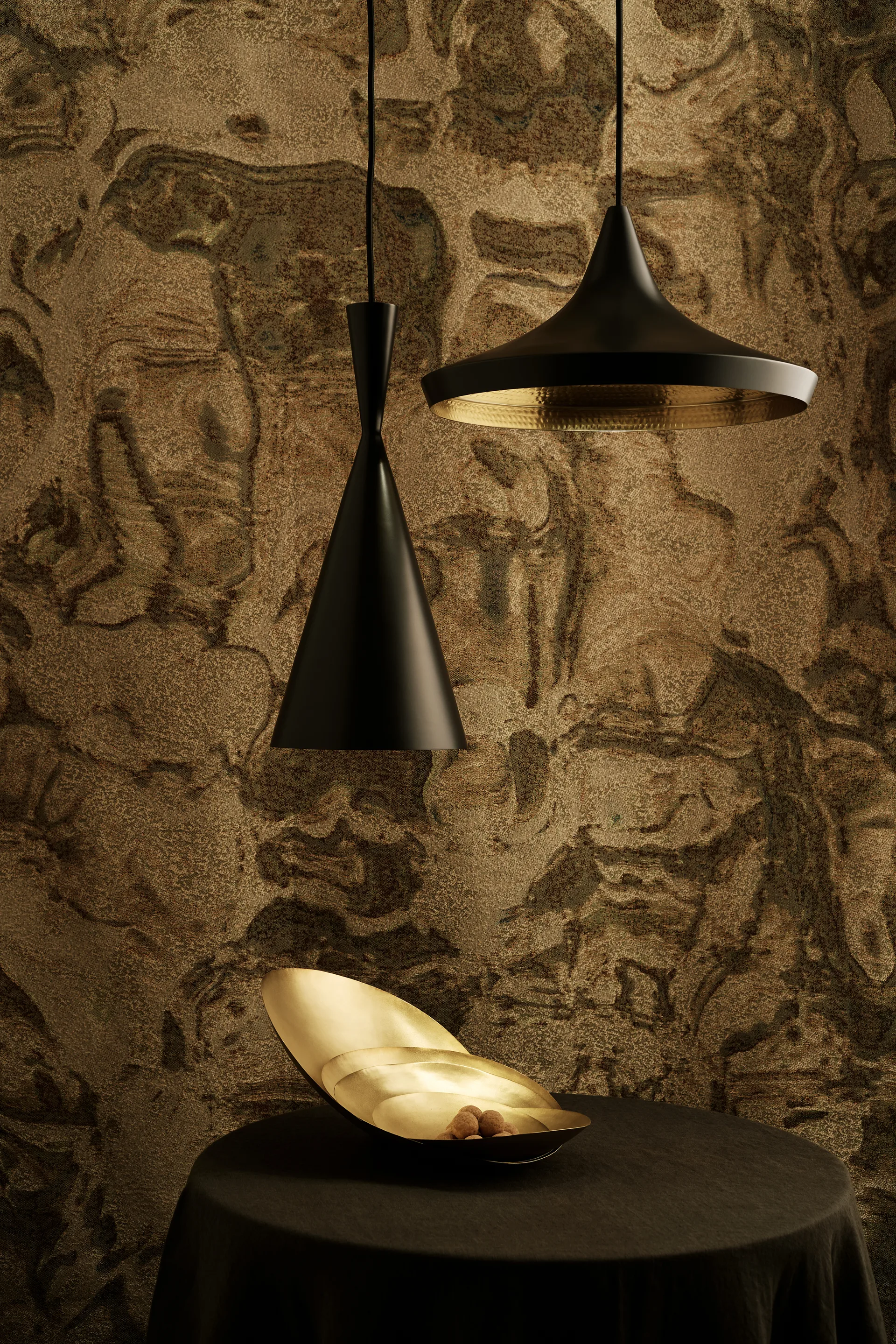 Lámpara colgante Beat Wide LED Ø36 cm, Negro Tom Dixon