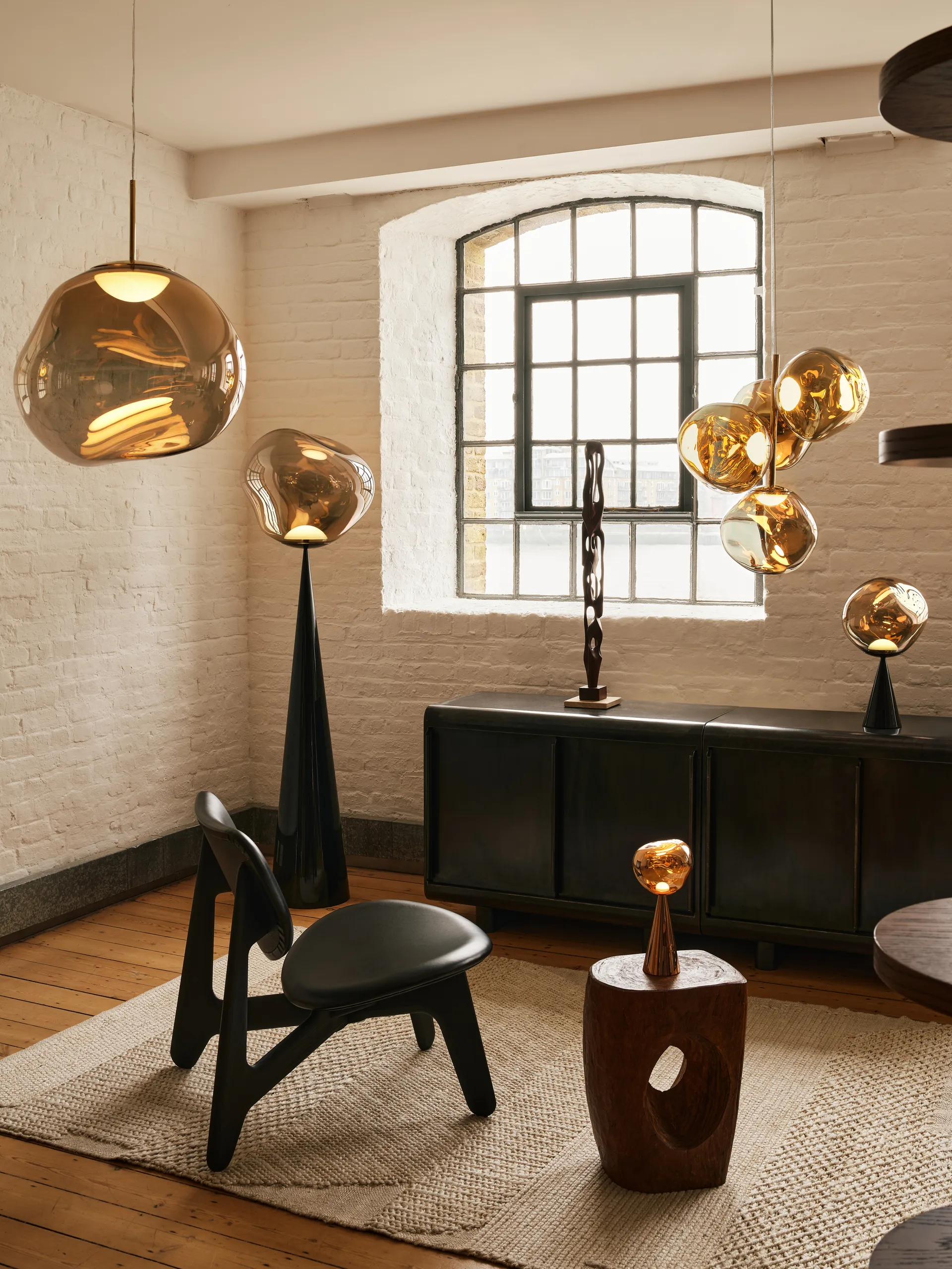 Lámpara colgante Melt LED, Bronce, mini 27x28 cm Tom Dixon
