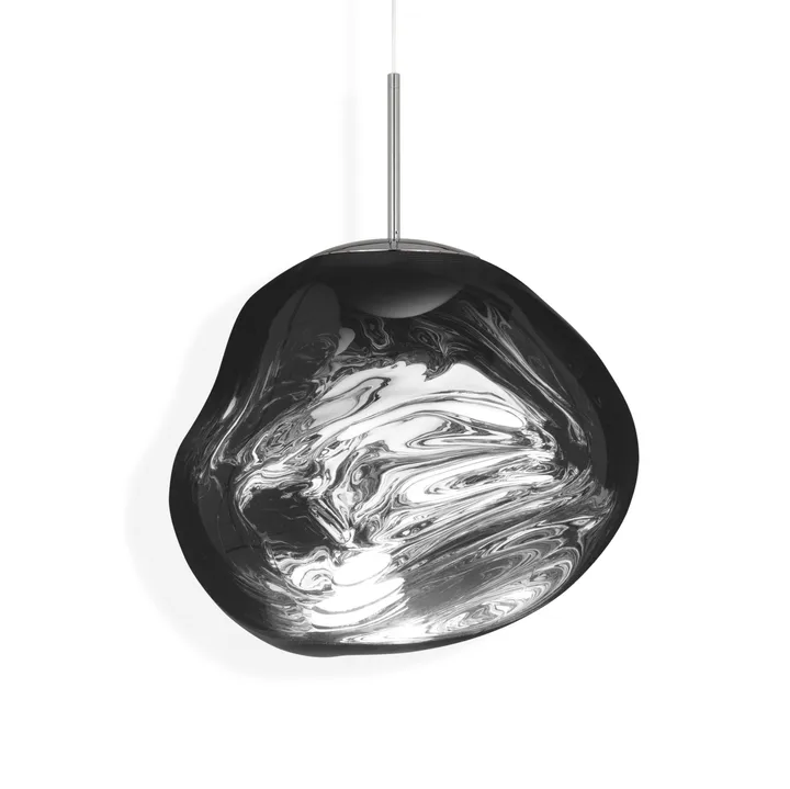 Lámpara colgante Melt LED - Cromo, medium 50x50 cm - Tom Dixon