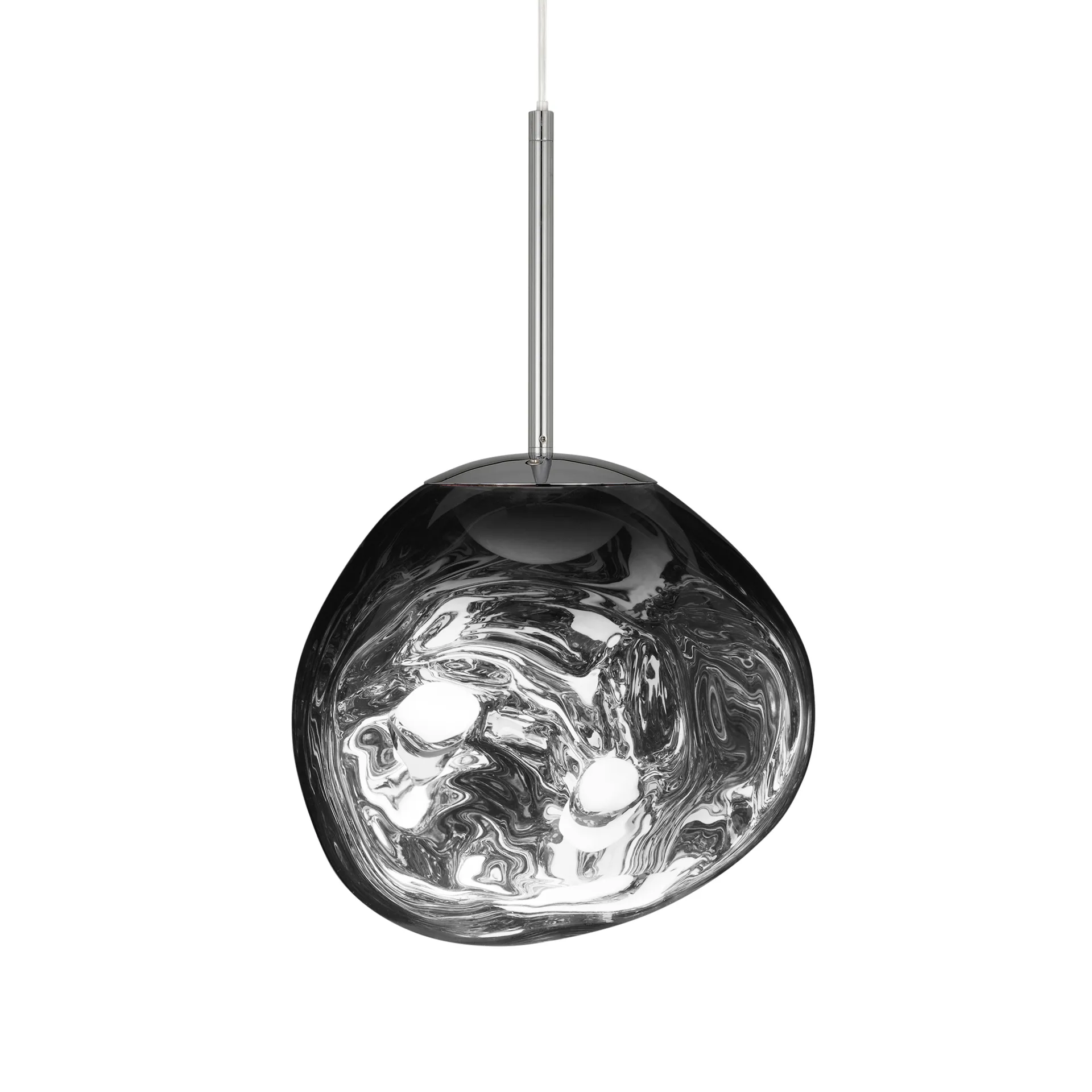 Lámpara colgante Melt LED, Cromo, mini 27x28 cm Tom Dixon