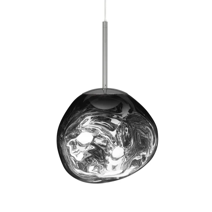 Lámpara colgante Melt LED - Cromo, mini 27x28 cm - Tom Dixon