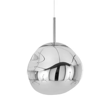 Lámpara colgante Melt LED - Cromo, mini 27x28 cm - Tom Dixon
