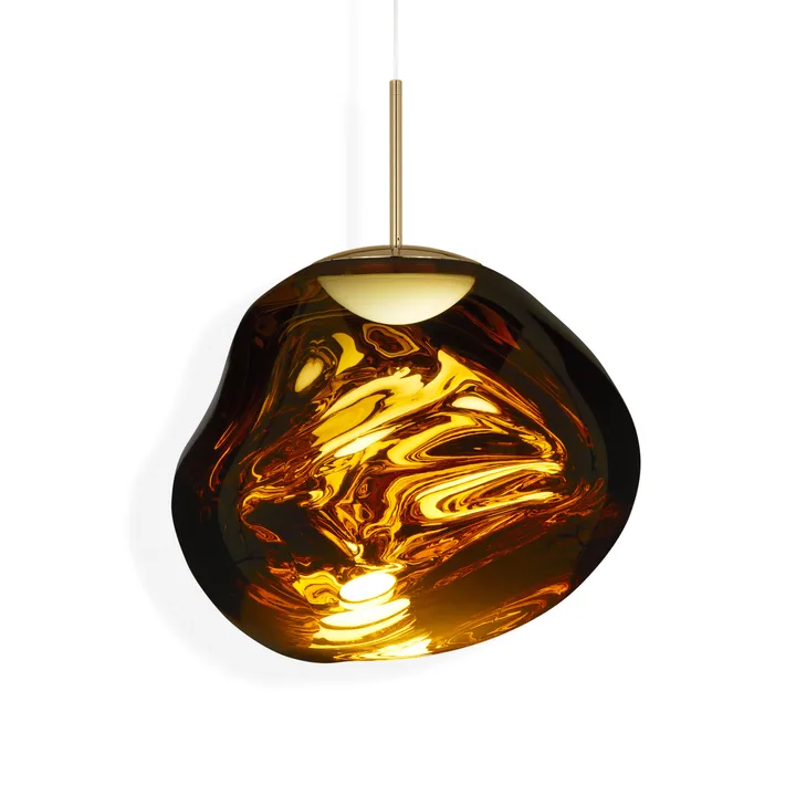 Lámpara colgante Melt LED - Dorado, medium 50x50 cm - Tom Dixon