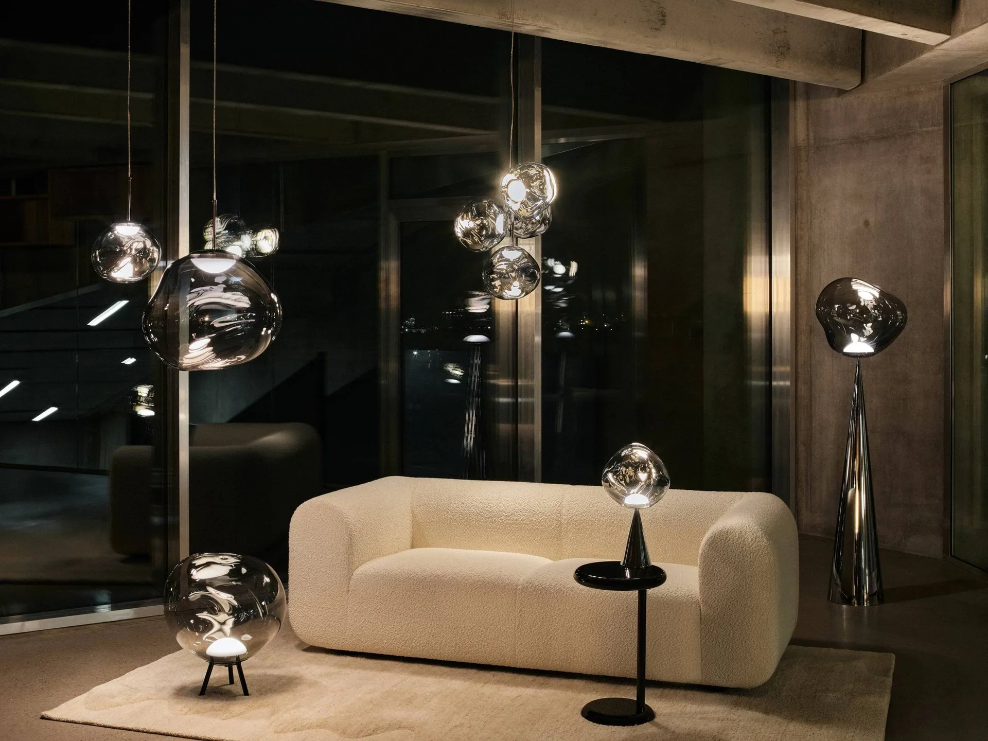 Lámpara colgante Melt mini LED, Níquel Tom Dixon