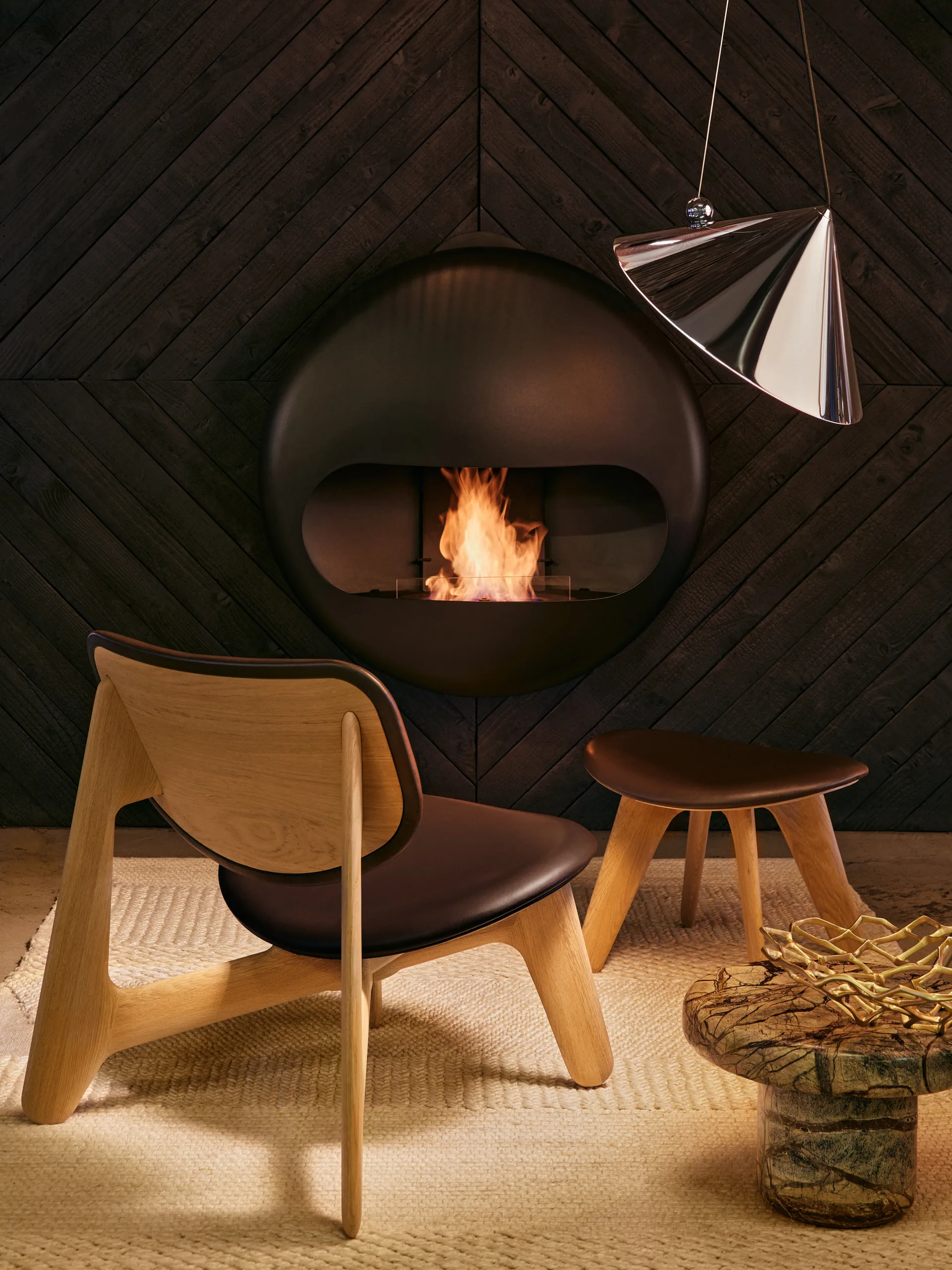 Lámpara colgante Pose, Silver, Ø43 × 30 cm Tom Dixon