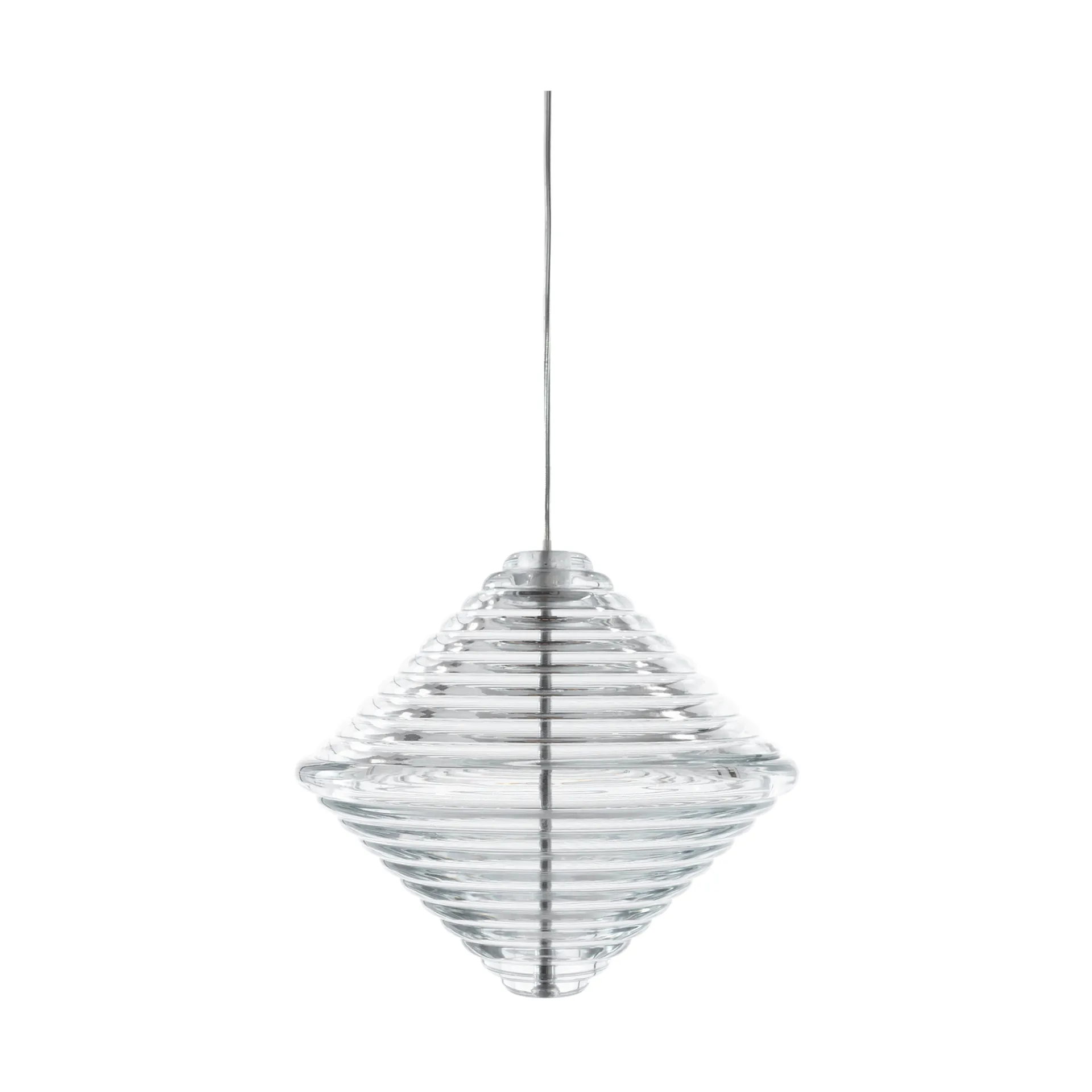 Lámpara colgante Press Cone LED 34 cm, Transparente Tom Dixon