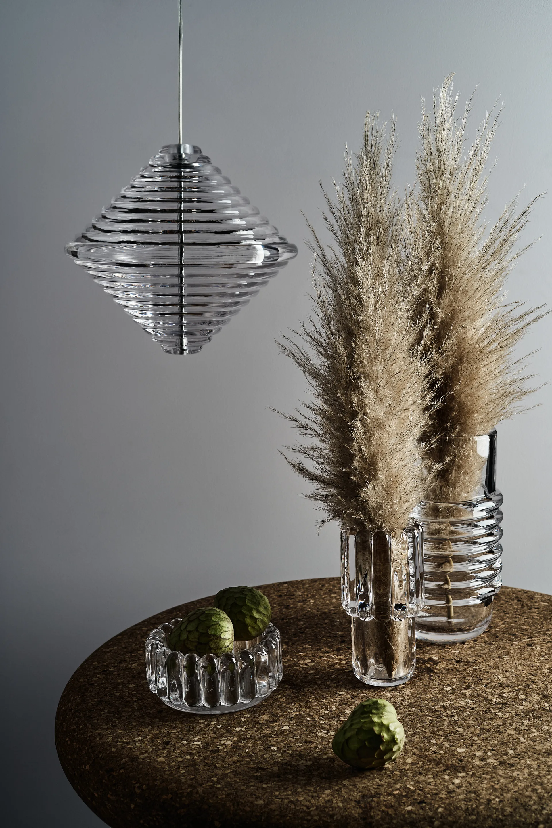 Lámpara colgante Press Cone LED 34 cm, Transparente Tom Dixon