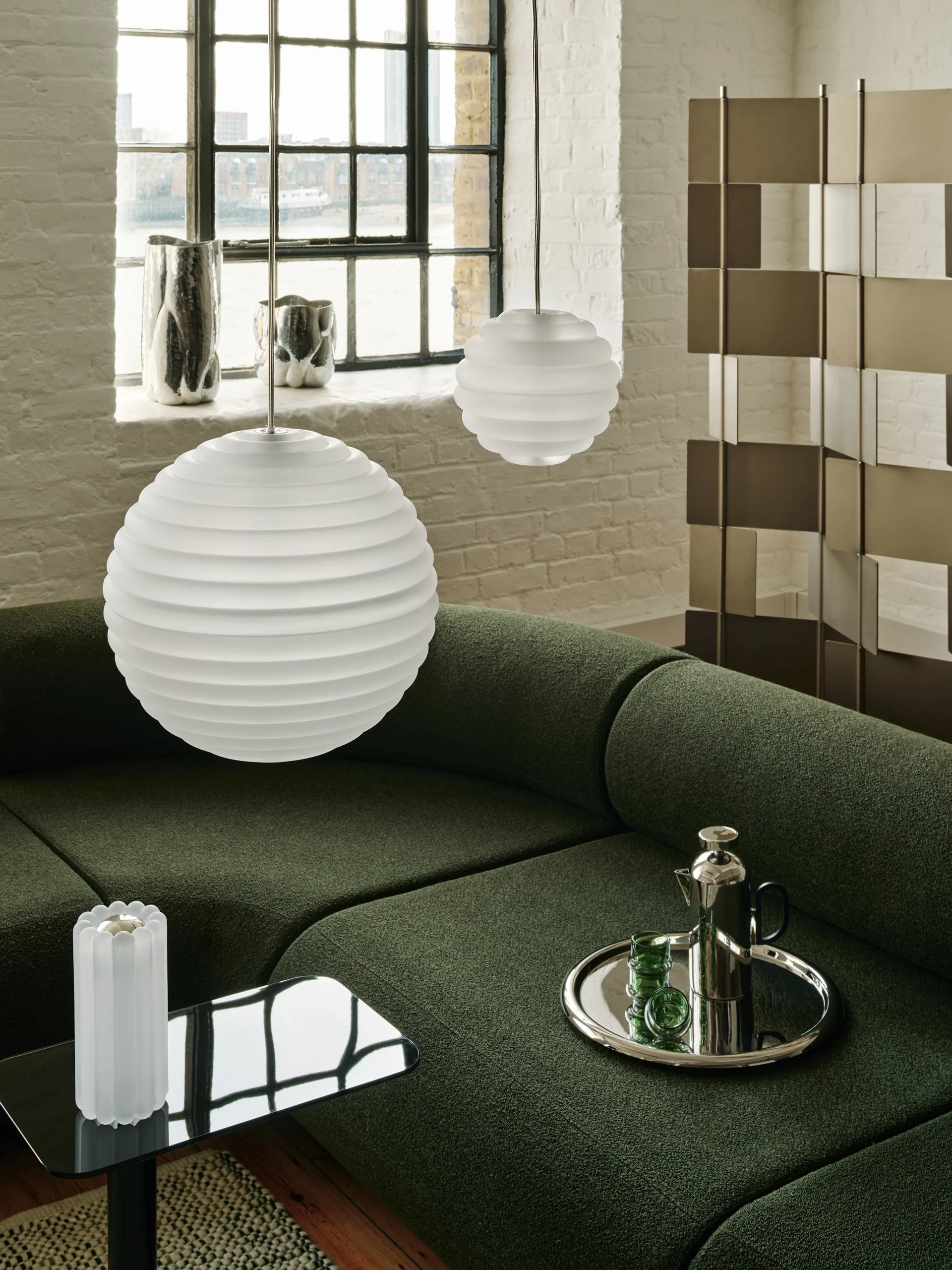 Lámpara colgante Press Sphere LED Ø30 cm, Esmerilado Tom Dixon