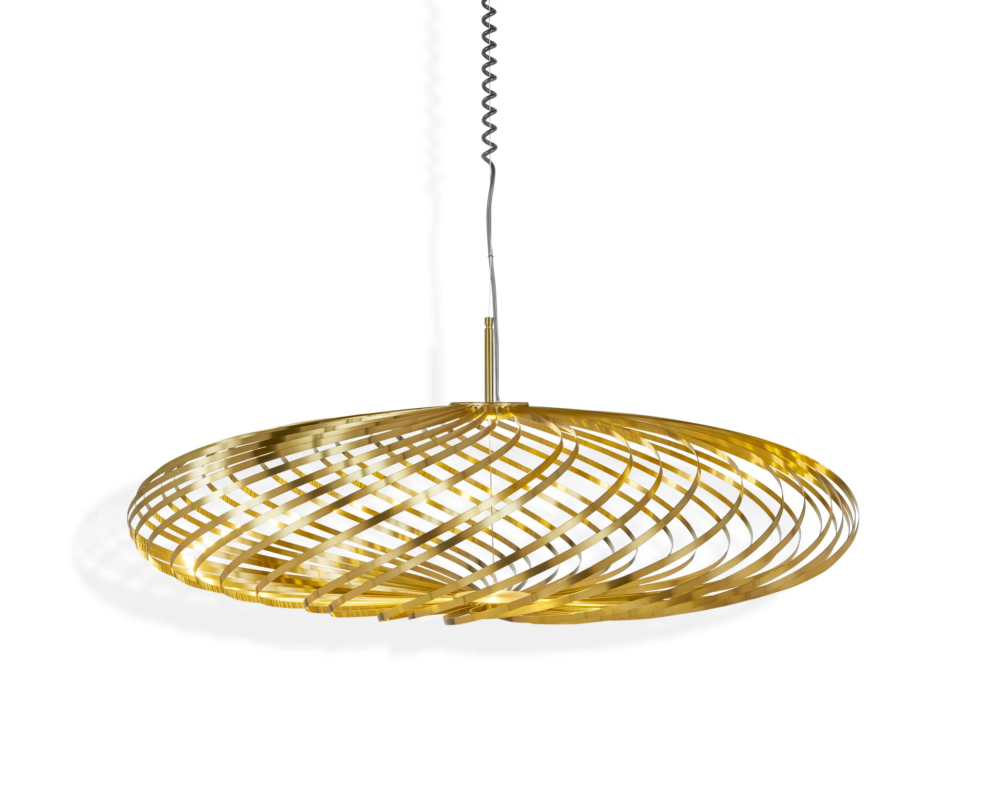 Lámpara colgante Spring LED latón, Mediano Tom Dixon