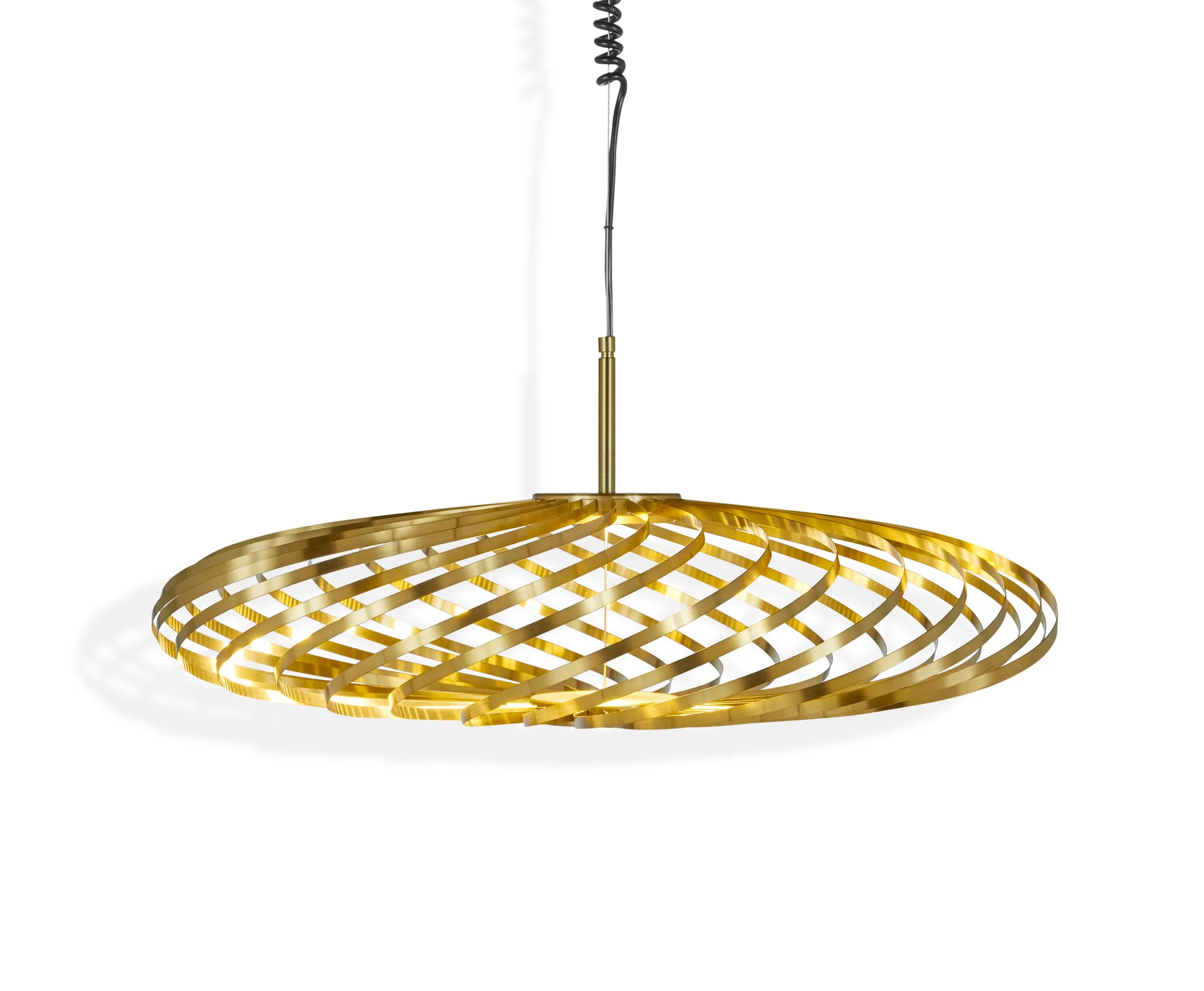 Lámpara colgante Spring LED latón, Pequeño Tom Dixon