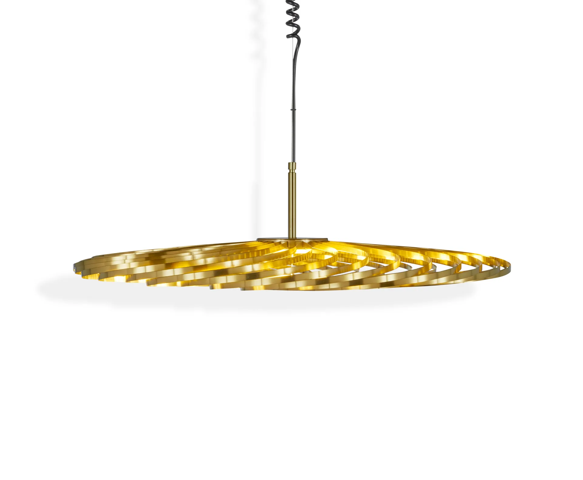 Lámpara colgante Spring LED latón, Pequeño Tom Dixon