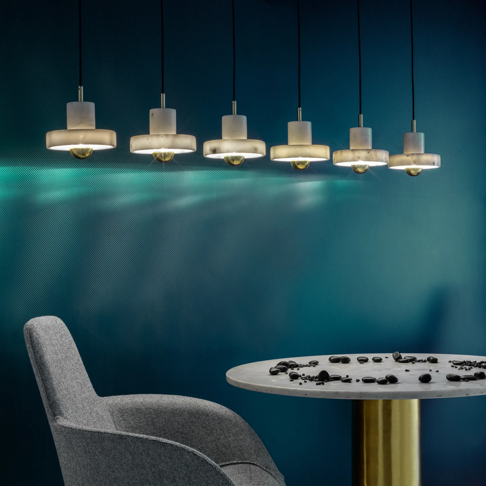 Lámpara colgante Stone, Mármol blanco Tom Dixon