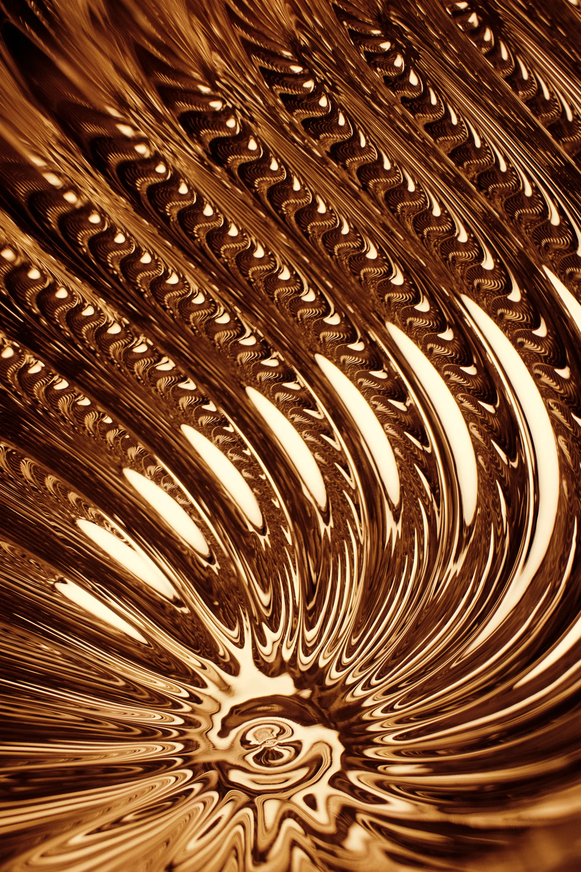 Lámpara colgante Whirl Ø30 cm, Dorado Tom Dixon