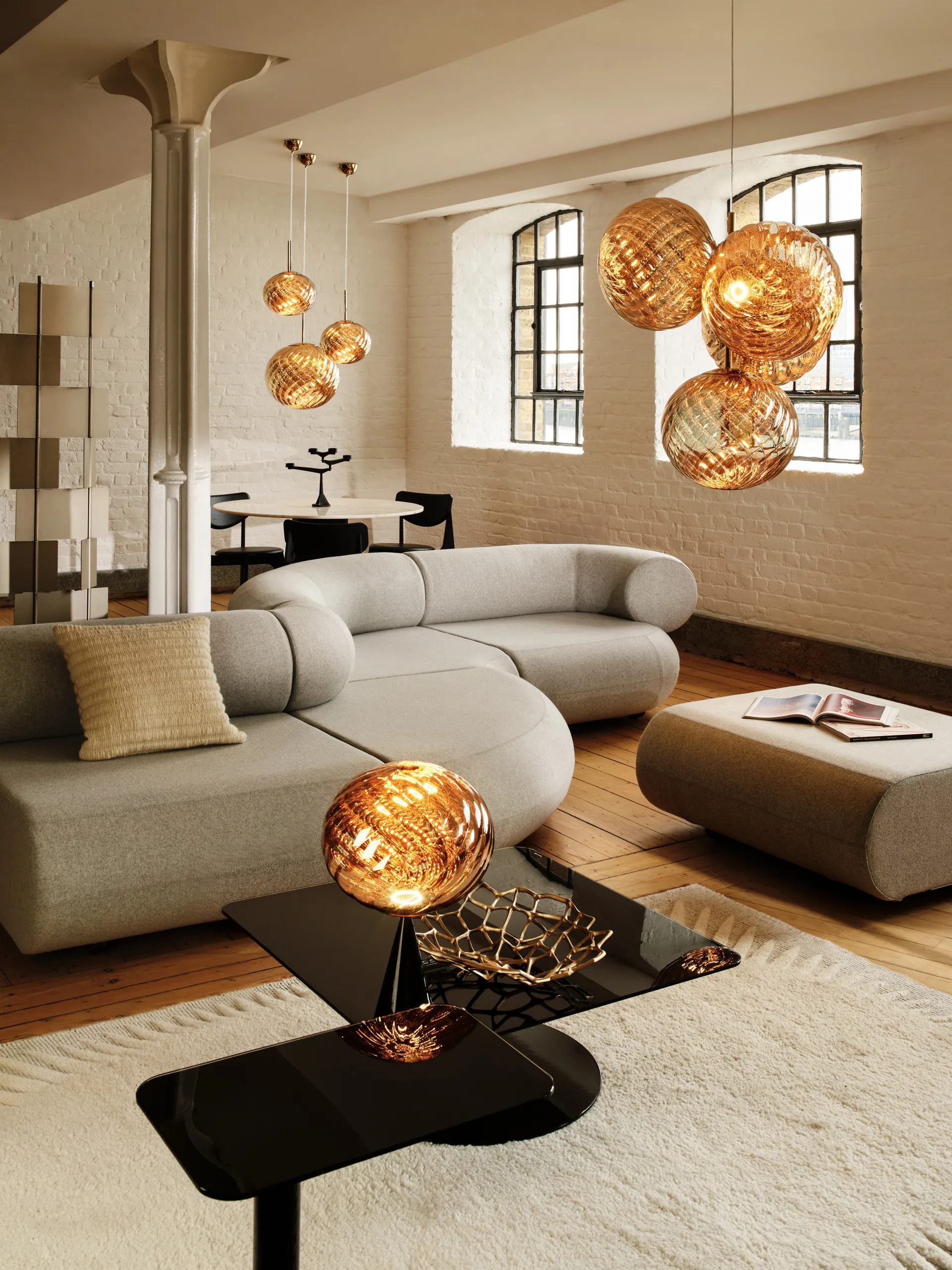 Lámpara colgante Whirl Ø45 cm, Dorado Tom Dixon