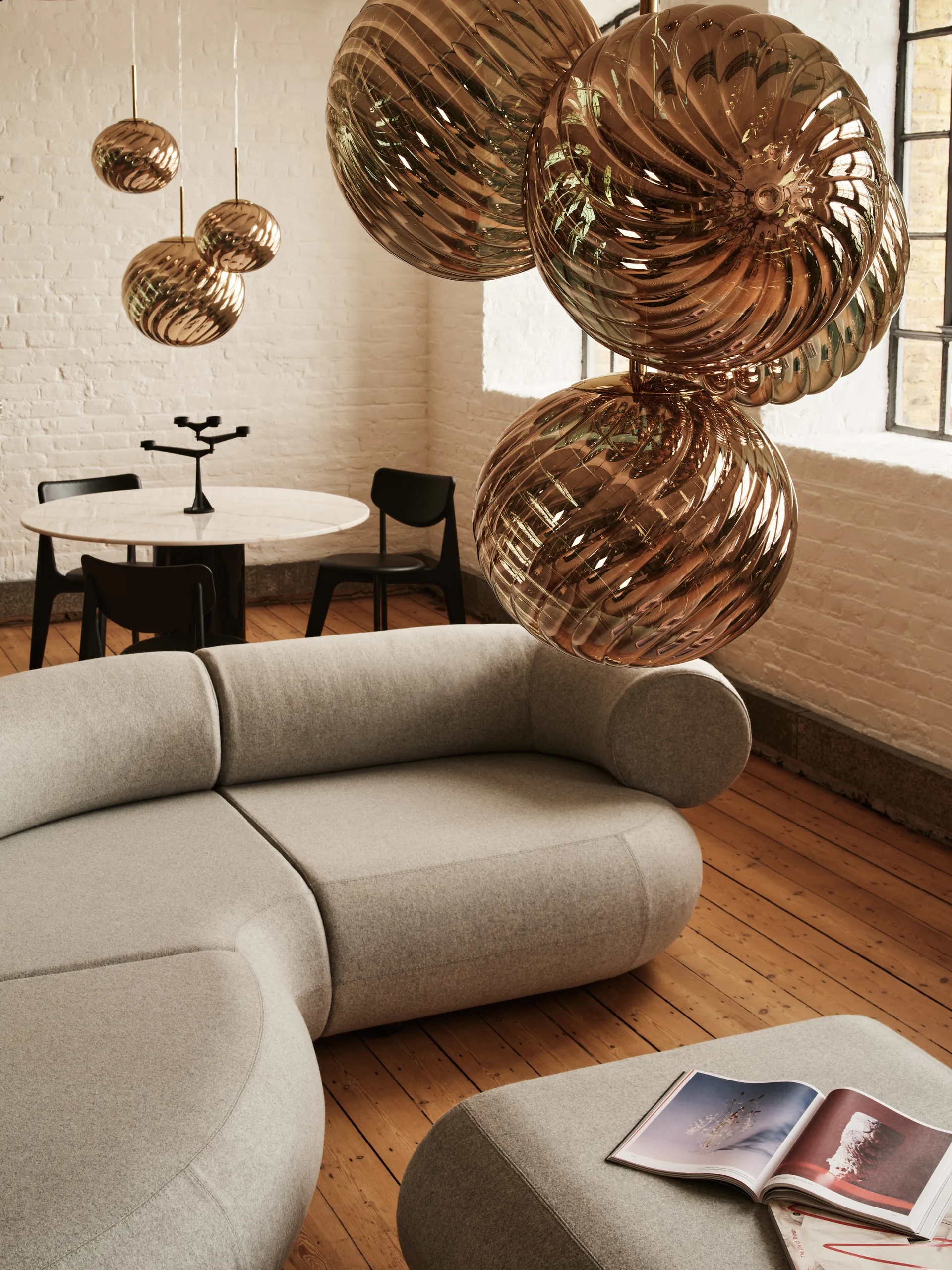 Lámpara colgante Whirl Ø45 cm, Dorado Tom Dixon