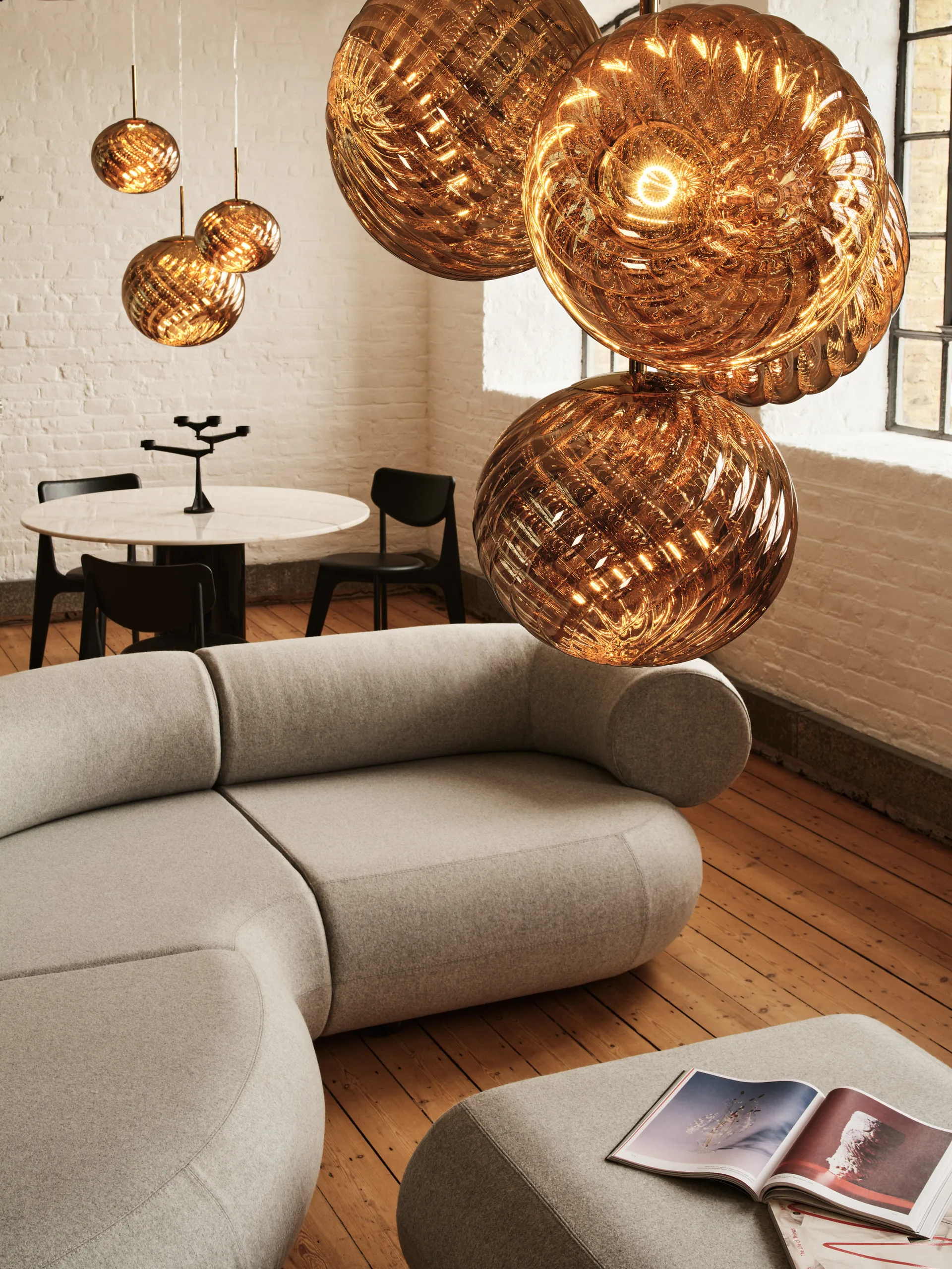 Lámpara colgante Whirl Ø45 cm, Dorado Tom Dixon